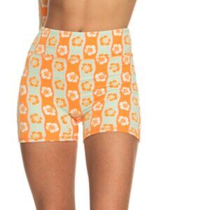 Roxy Wavy Babe Boyleg Short Swim Bottoms - Ambroisia M